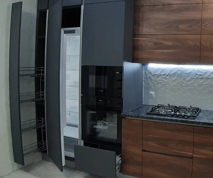Создание проекта кухни встроенный холодильник